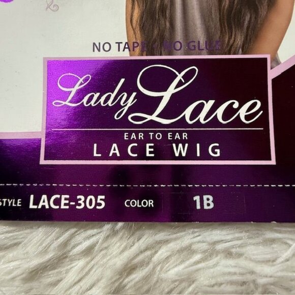 Beshe 33" Luxury Lace Ear to Ear Wig No Tape/No Glue 2" Deep Lace Color 1B - Picture 15 of 16